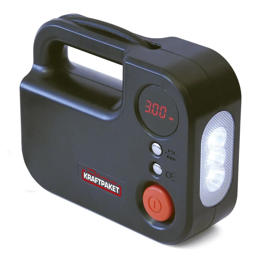 Dino Kraftpaket 2in1 Kompressor mit Taschenlampe 12 V / 120 W