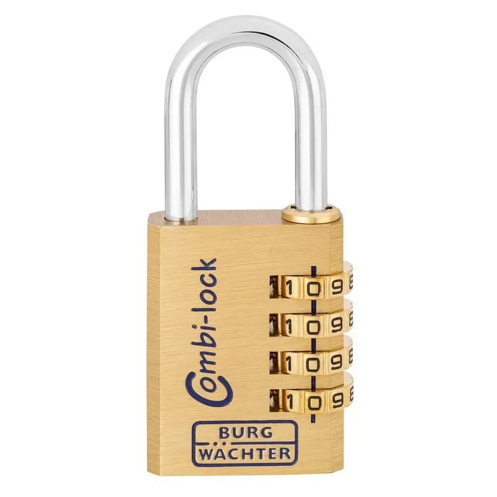 Burg Wächter Vorhängeschloss Zahlen-Vorhangschloss Combi Lock 80 - vier Zahlenrollen Bügelhöhe 325