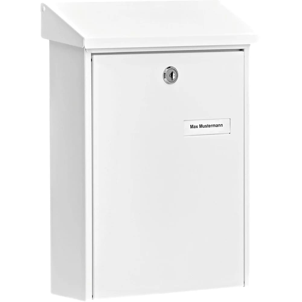 Burg Wächter Wandbriefkasten DAILY 5861 W, aus Stahlblech, inkl. Schlüssel weiß