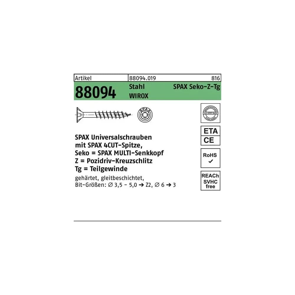 SPAX® Universalschrauben Z2 5x70 200 St.
