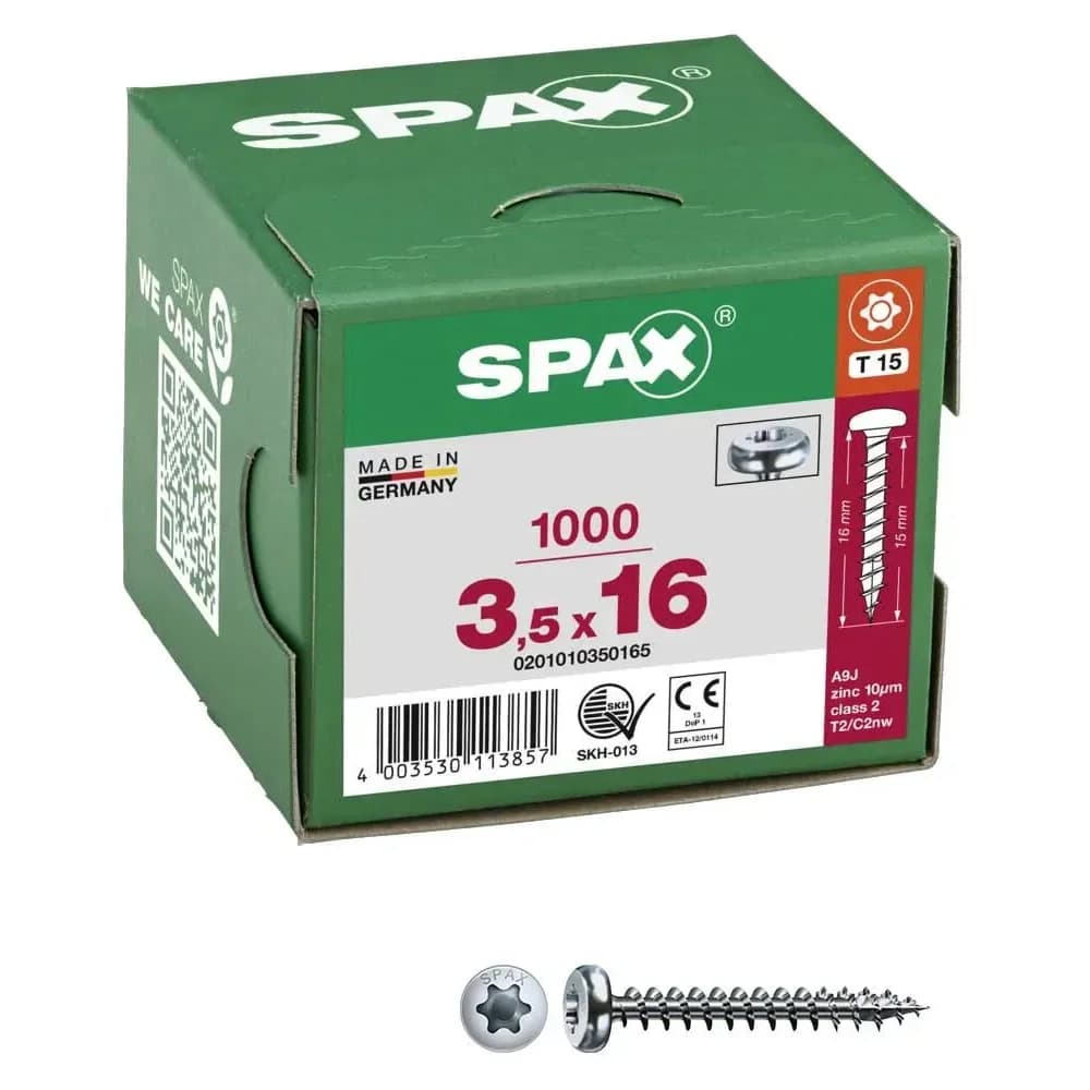SPAX® Universalschrauben T15 3,5x16 1000 St.