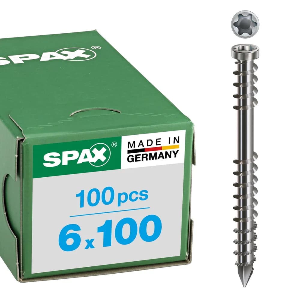 SPAX® Terrassenschrauben T25 A4 6x100 100 St.