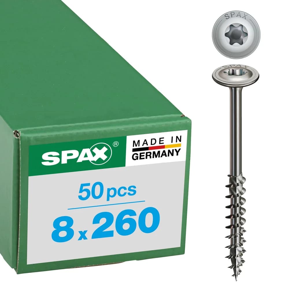 SPAX® Holzbauschrauben T40 A2 8x260 50 St.