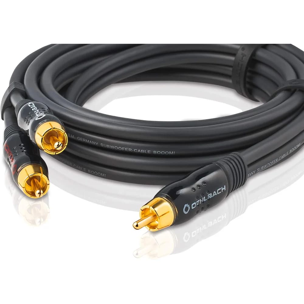 Oehlbach BOOOM! Subwoofer Y-Cinch Kabel 5 m