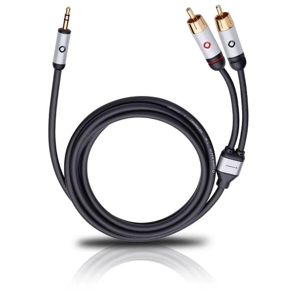 Oehlbach i-Connect Audio Kabel RCA Jack 1,5m schwarz