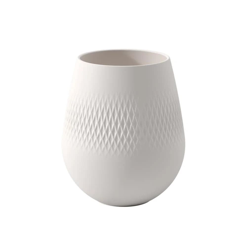 Villeroy & Boch Manufacture Collier blanc Vase Carré klein 12,5x12,5x14cm