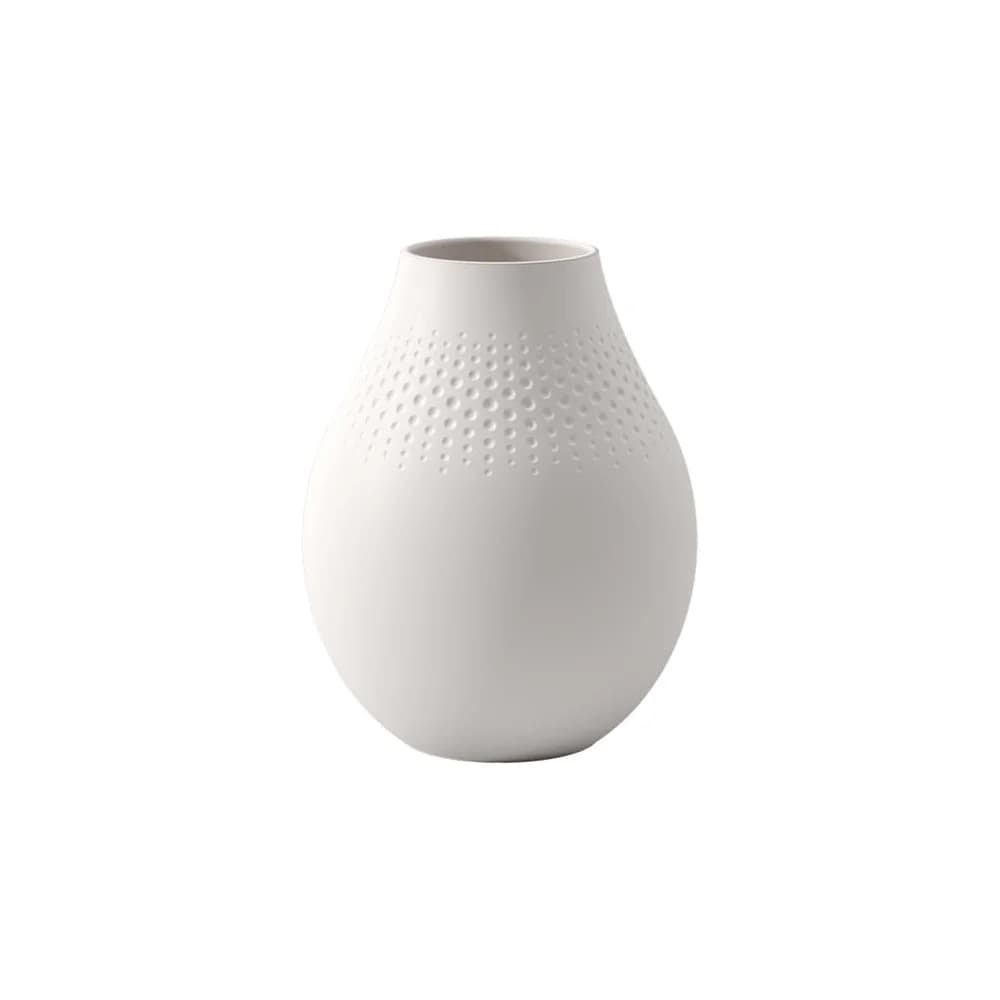 Villeroy & Boch Manufacture Collier blanc Vase Perle hoch 16x16x20cm
