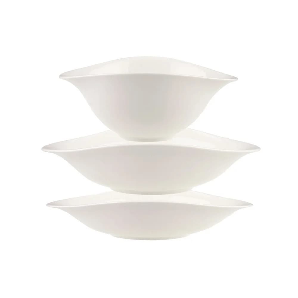 Villeroy & Boch Geschirr-Set Vapiano Schalen-Trio 6tlg., Premium Porcelain weiß