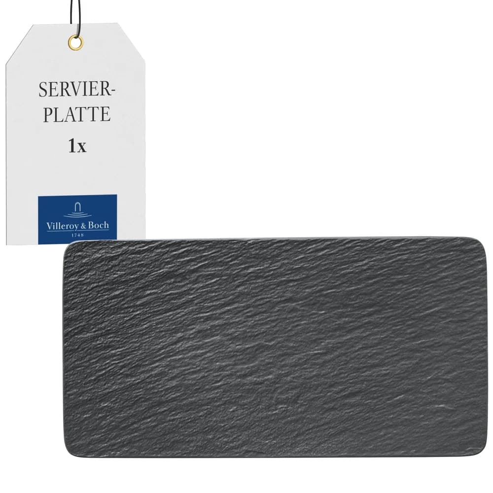 Villeroy & Boch Manufacture Rock Servierplatte rechteckig 35x18cm