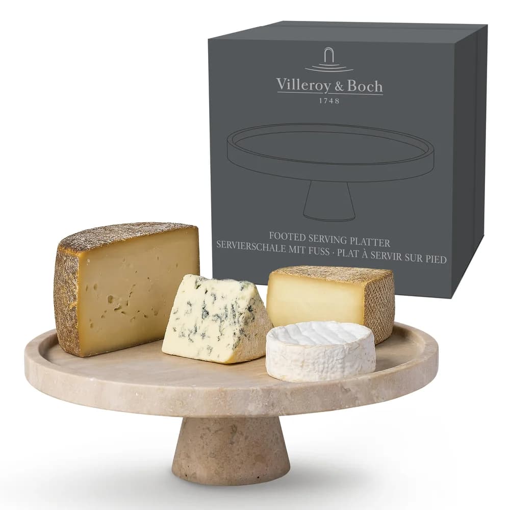 Villeroy & Boch Manufacture Travertine Servierschale mit Fuß ø 28 cm