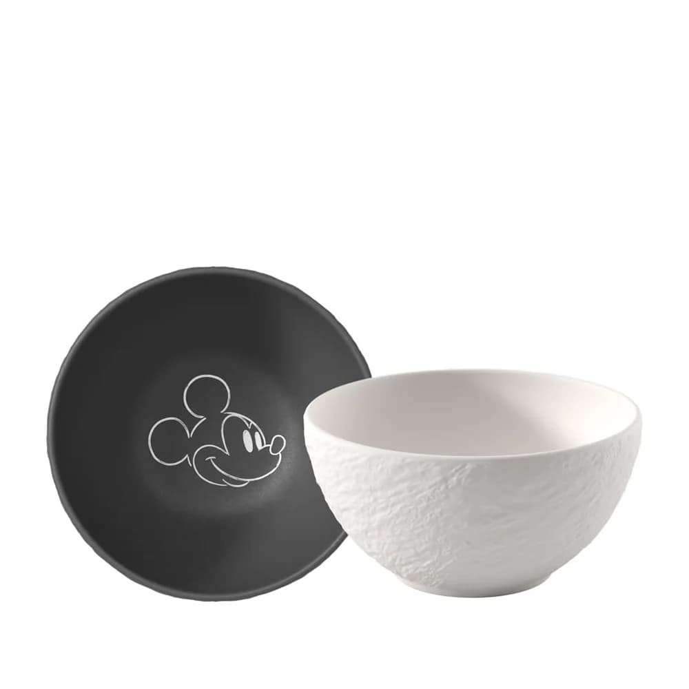 Villeroy & Boch Manufacture Rock - Mickey Mouse Müslischale ø 14 cm 2er Set