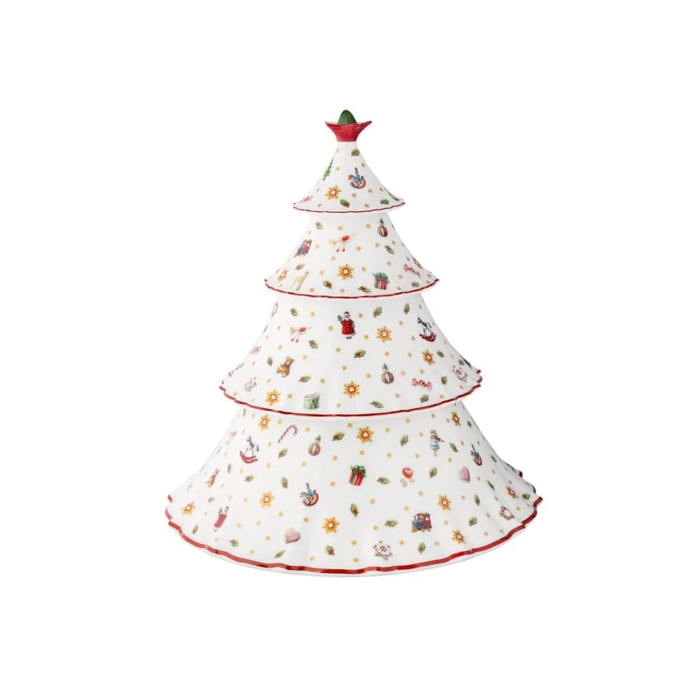Villeroy & Boch Keksdose Toy's Delight Baum Dose 27,8cm, Premium Porcelain bunt