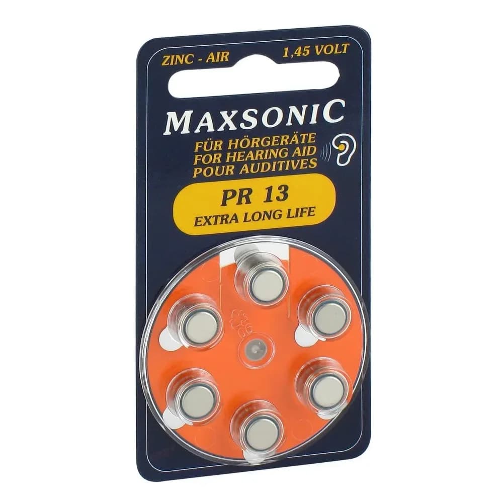 Batterien für Hörgeräte Maxsonic Pr13