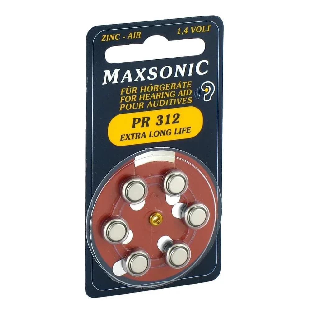 Batterien für Hörgeräte Maxsonic Pr312