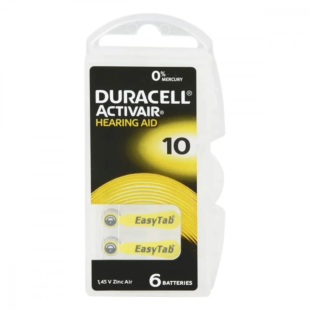 Batterie für Hörgeräte Duracell 10