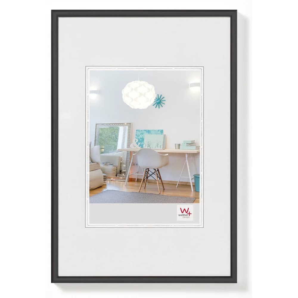 walther + design Lifestyle Kunststoff Bilderrahmen 15x20 cm SCHWAR