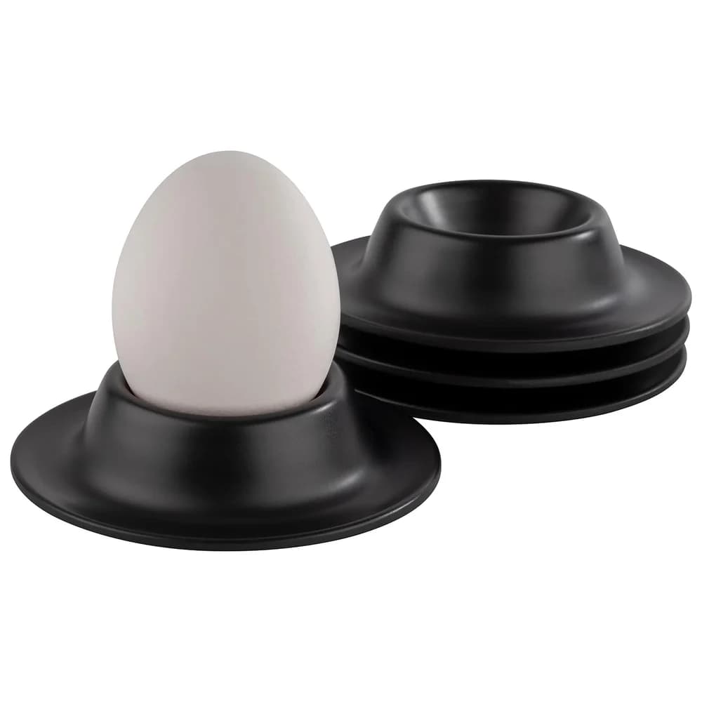 APS Eierbecher, 4-teilig 83849 , 1 Set = 4 Becher, Farbe: schwarz matt