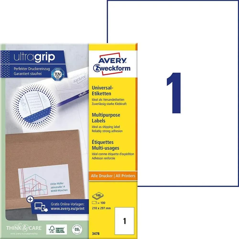 Avery Multi-Function Labels Weiß