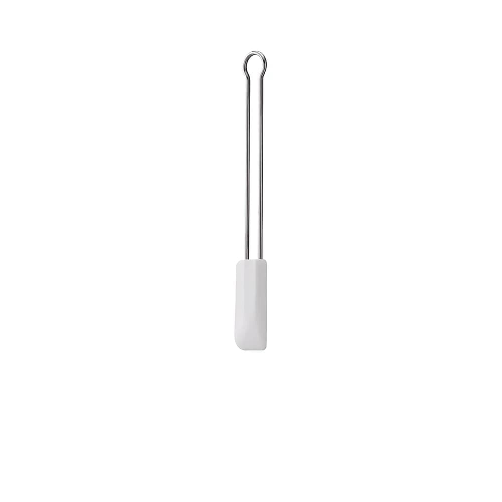 RÖSLE Teigschaber Silikon weiß 26 cm schmal - silber