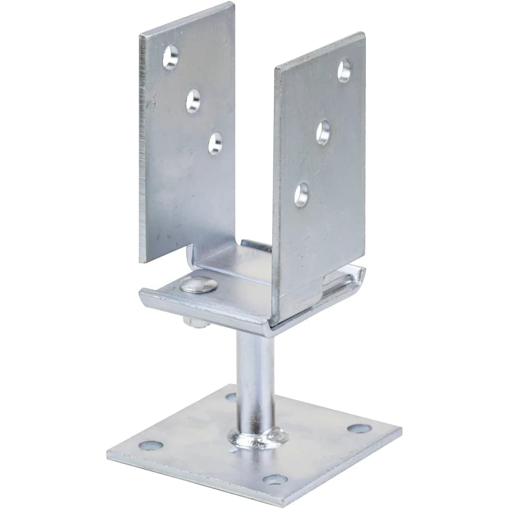 GAH Alberts U-Pfostenträger 71-131x110x70x100mm TZN breitenverstellbar,zum Aufschr - 214500