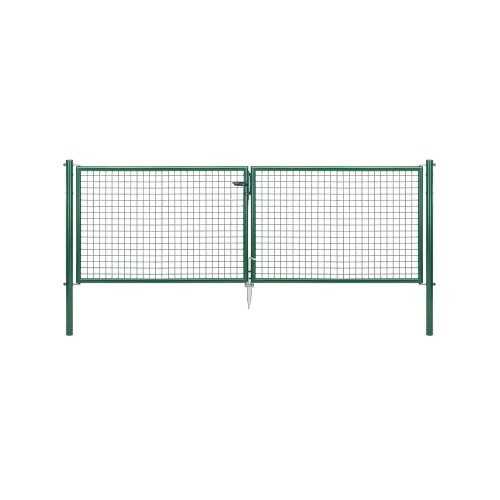 Alberts® Wellengitter-Doppeltor Breite 2988 mm, grün, Höhe 1000 mm