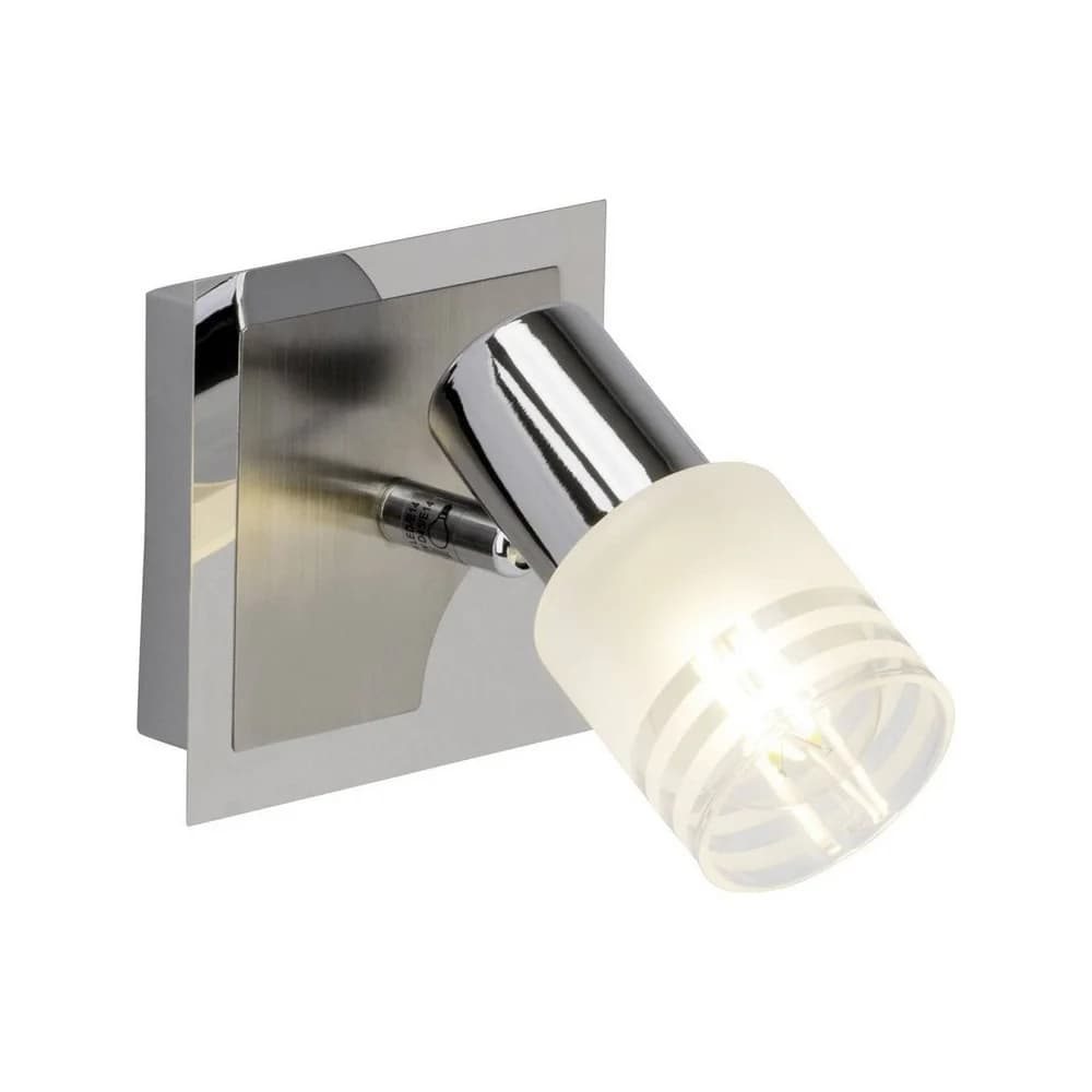 Brilliant LED Wandleuchte Lea Eisen/Chrom E14 4W