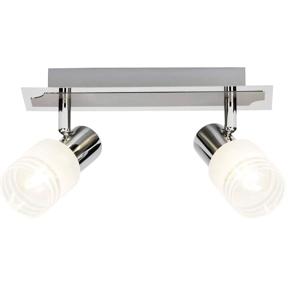 Brilliant Lea LED Spotbalken 2flg eisen/chrom/weiß