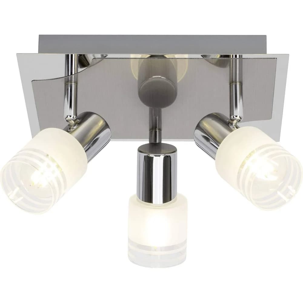 Brilliant Lea LED Spotrondell 3flg eisen/chrom/weiß