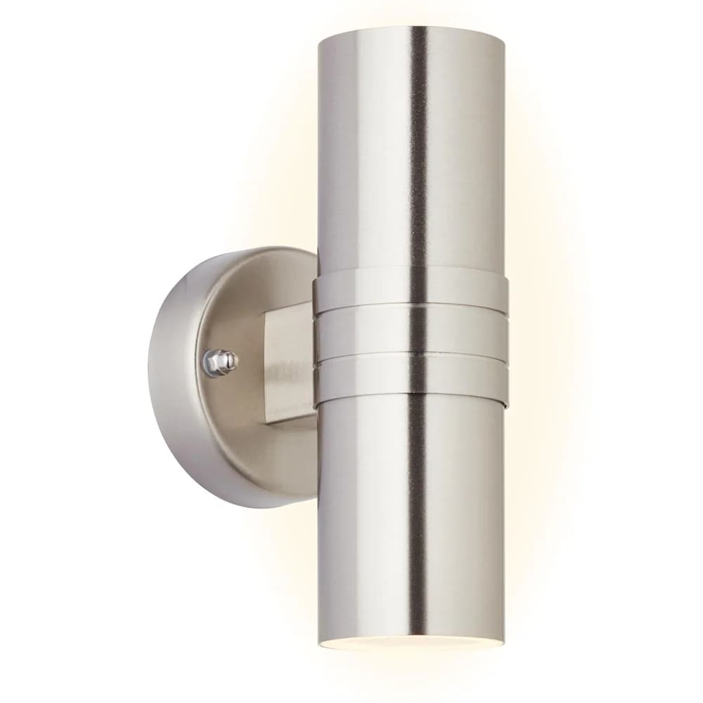 Brilliant LED Außenwandleuchte Hanni edelstahl GU10 3W 3000K Warmweiß IP44