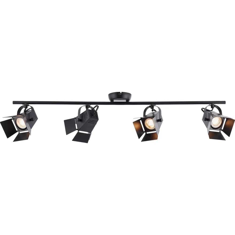 Brilliant Movie LED Spotrohr 4flg schwarz matt