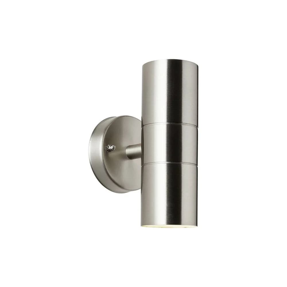 Brilliant Wandleuchte Jandy 90966A82 Außenbereich Metall/Glas Outdoor Wand edelstahl - ohne Leuchtmittel