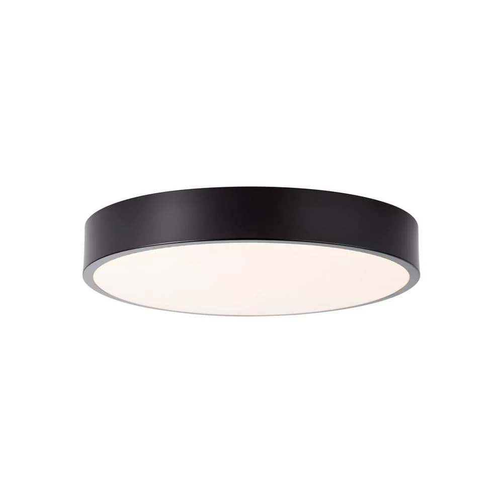 Brilliant LED Deckenleuchte Slimline schwarz weiß 12W 3000K Warmweiß Ø33cm