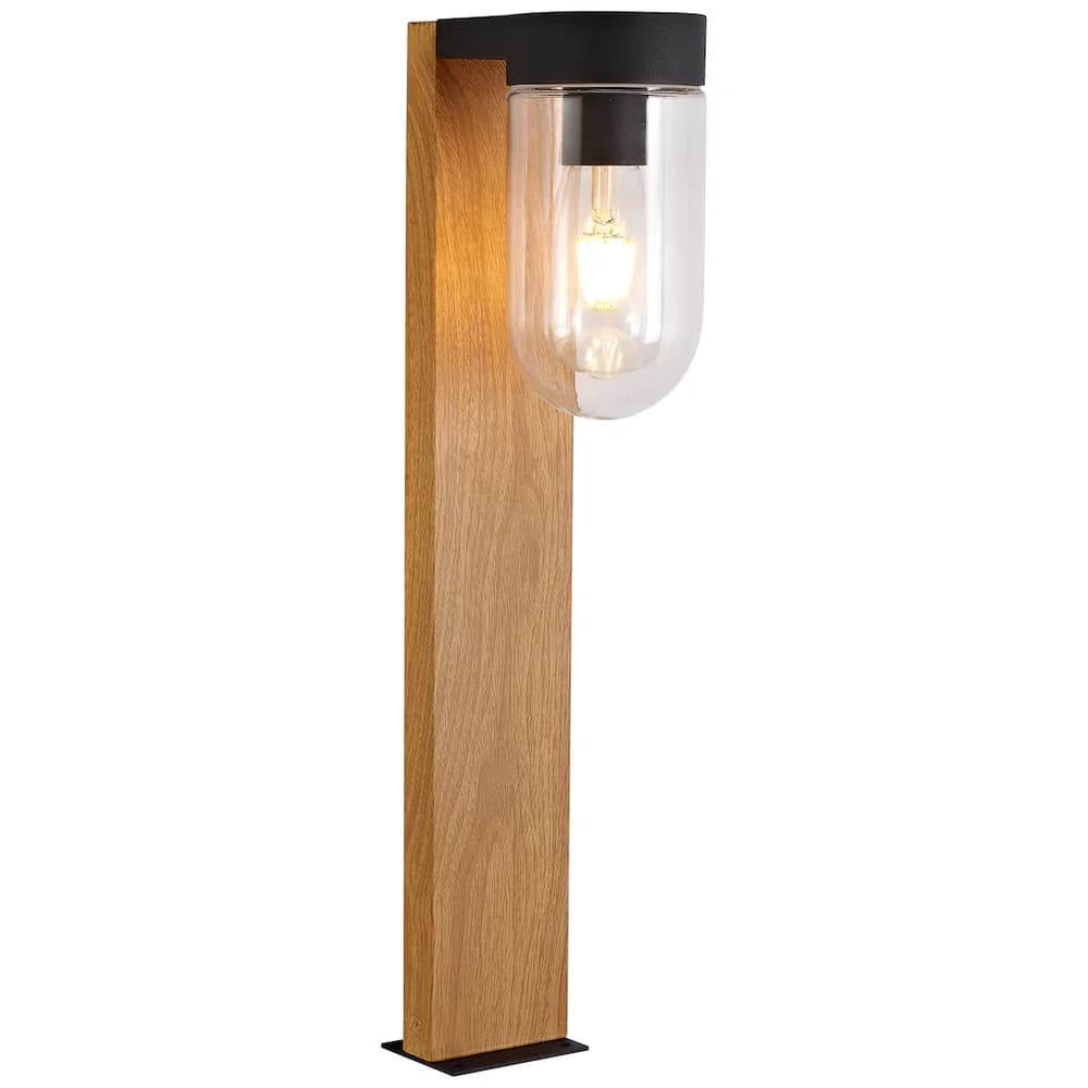 Brilliant Cabar Außensockelleuchte 55cm holz dunkel/schwarz