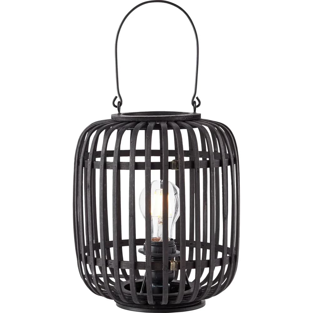 Brilliant Woodrow Tischleuchte 27cm holz dunkel/schwarz