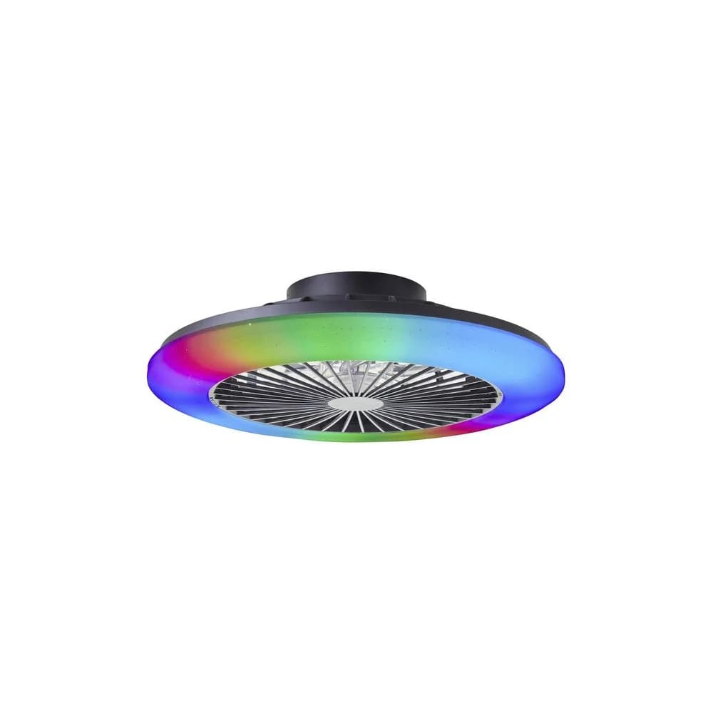 Brilliant Deckenleuchte Brilliant G60020/06 Salerno LED-Deckenleuchte mit Ventilator LED-Modul schwarz