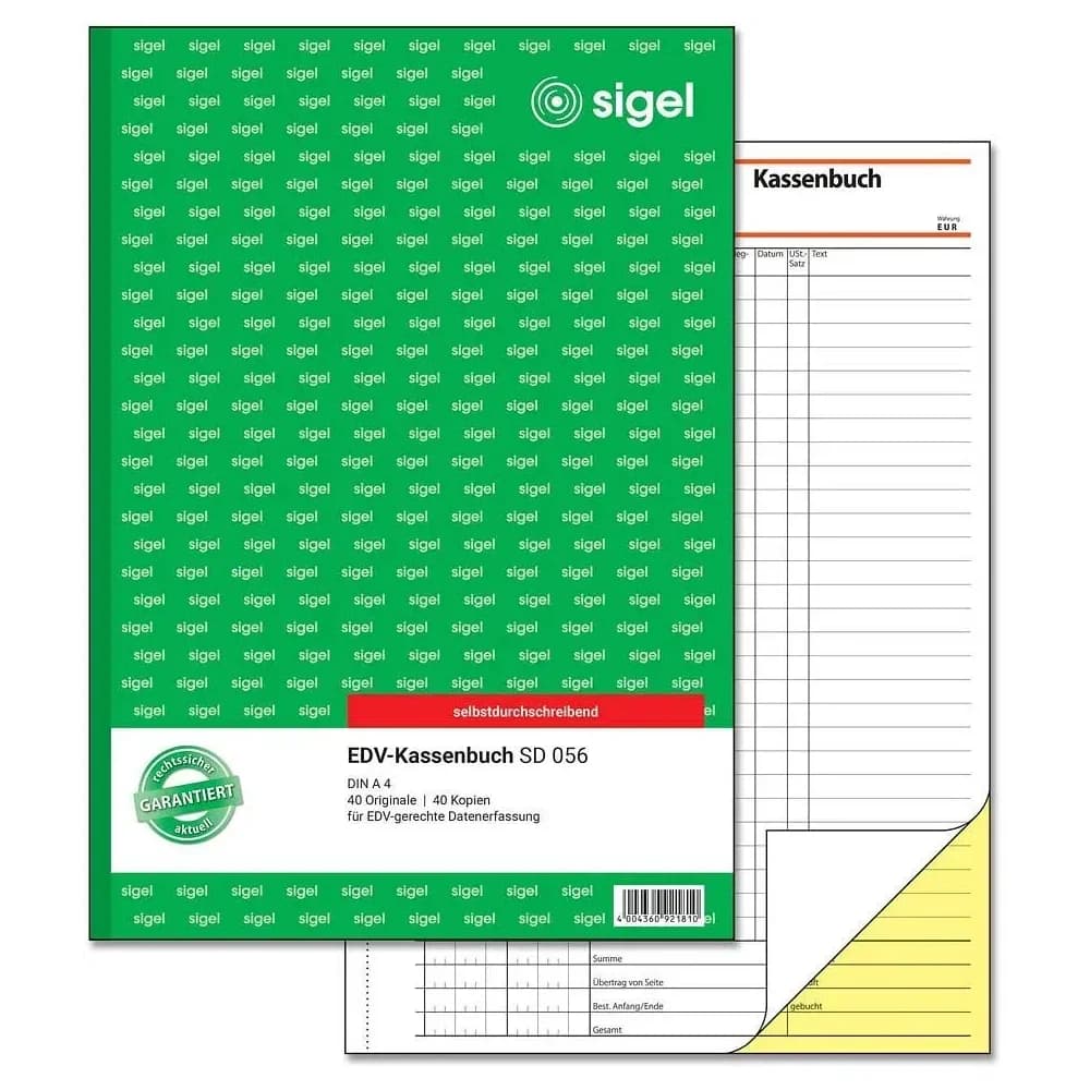 Sigel SD056 EDV-Kassenbuch DIN A4