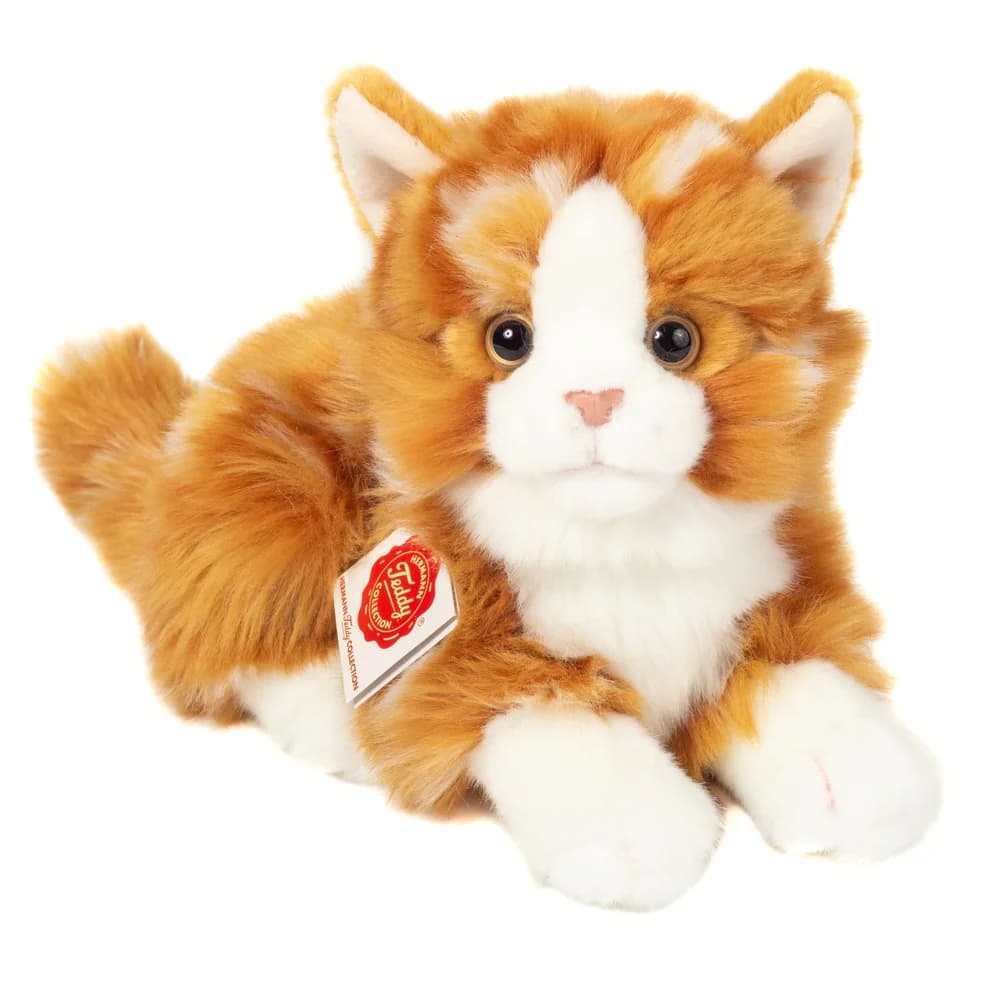 Teddy-Hermann - Katze liegend rot getigert 20 cm