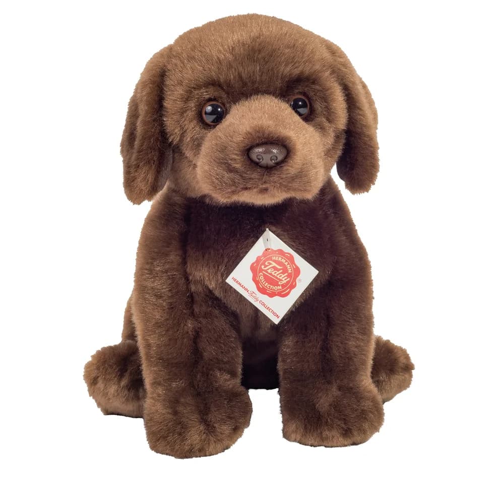 Teddy-Hermann - Kuscheltier Labrador sitzend dunkelbraun 25 cm