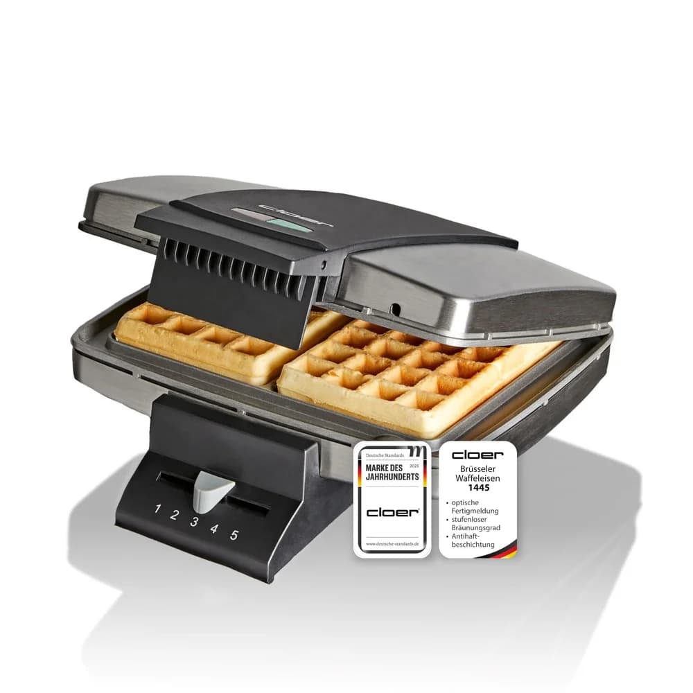 CLOER 1445 Brüssler Waffeleisen Edelstahl
