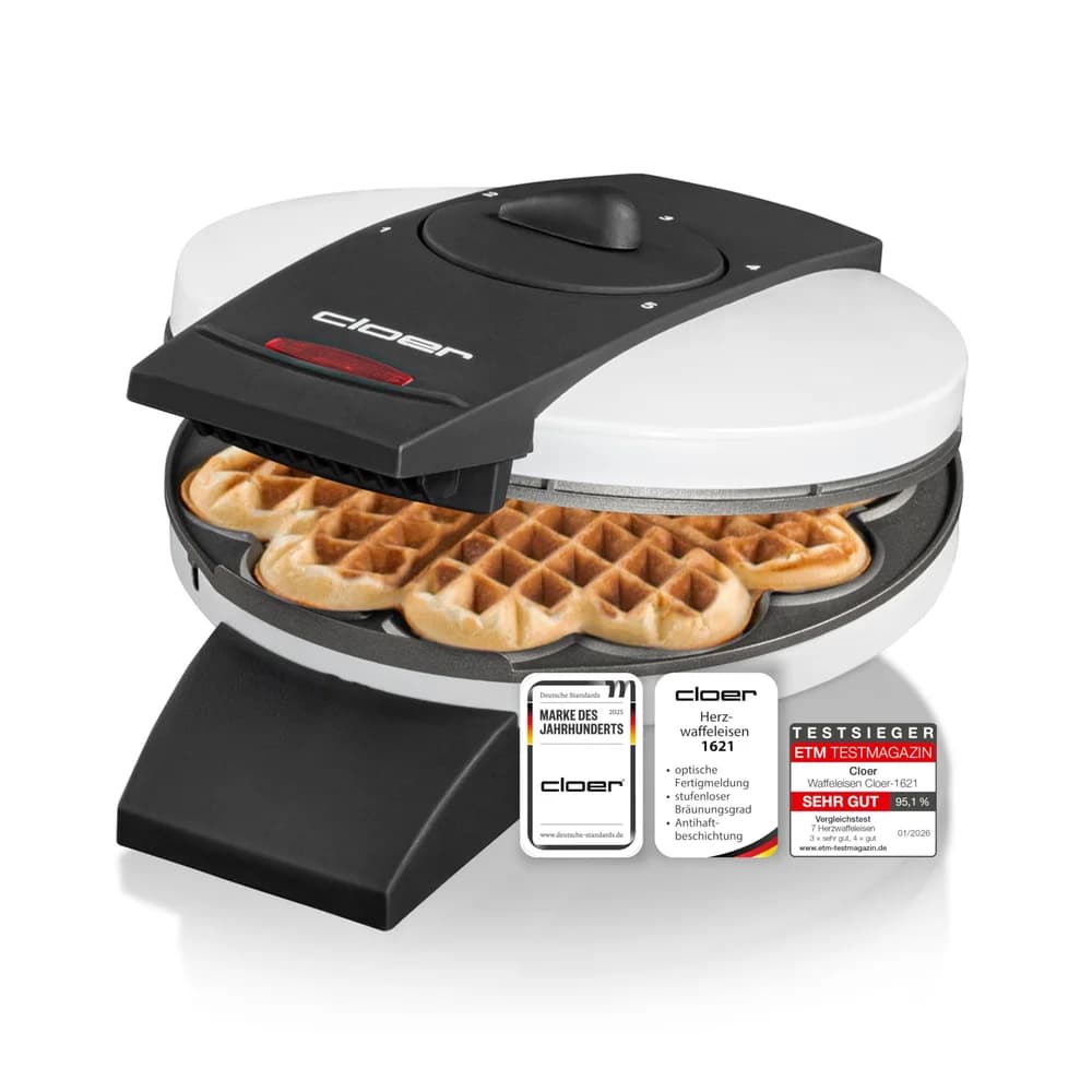 Cloer Waffeleisen Waffelautomat 1621 grau