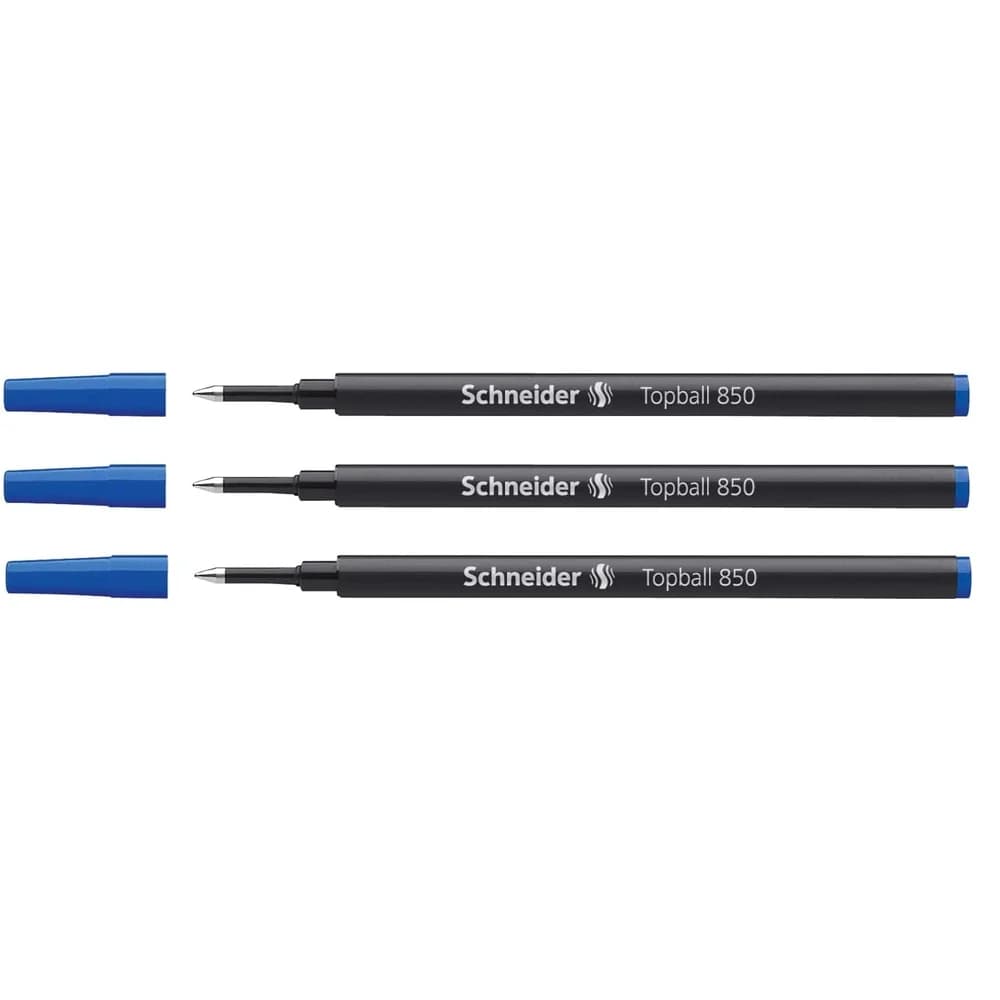 Schneider Tintenrollermine 0.5 mm Fein Kegelförmig Blau Topball 850