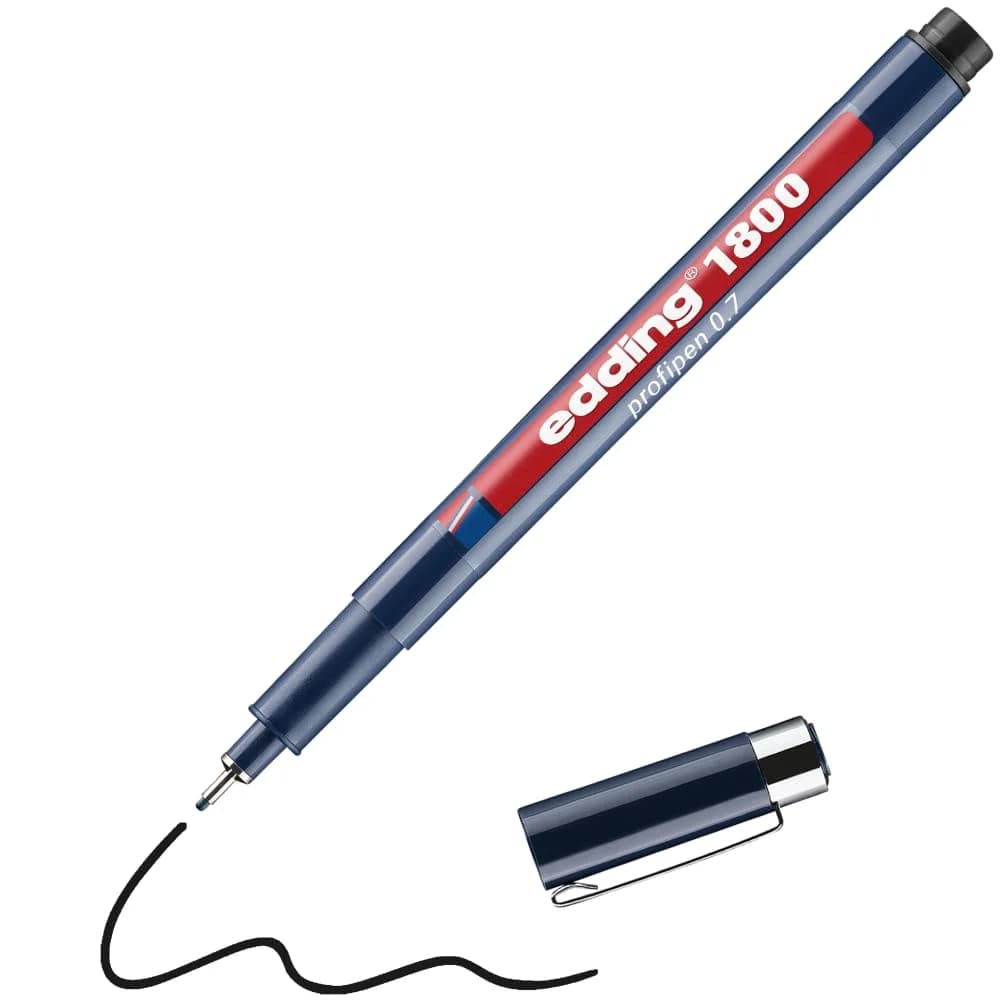 edding 1800 Fineliner 0.7 mm Schwarz