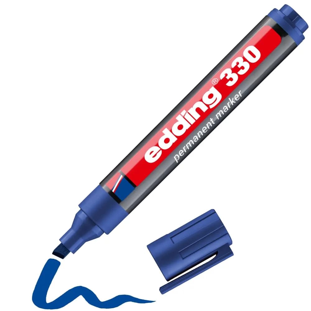 edding Permanentmarker 330, (1-tlg), geruchsarm blau