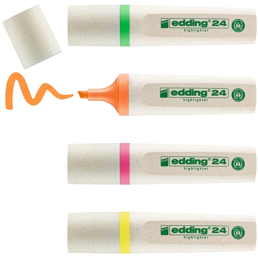 edding EcoLine Textmarker 24, 4er Etui