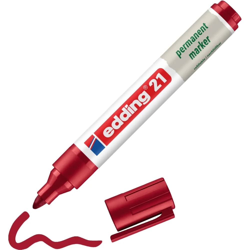 EDDING 21RT - Permanentmarker, nachfüllbar, rot