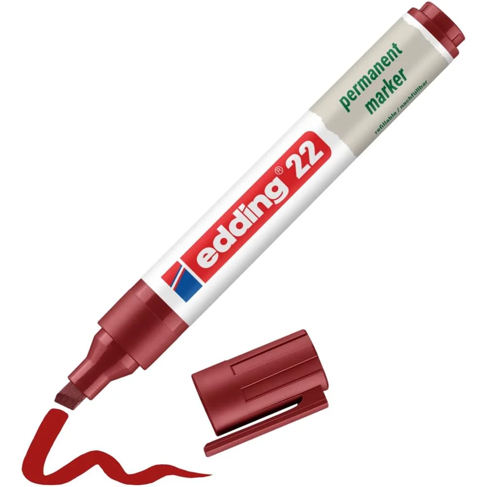 EDDING 22RT - Permanentmarker, nachfüllbar, rot