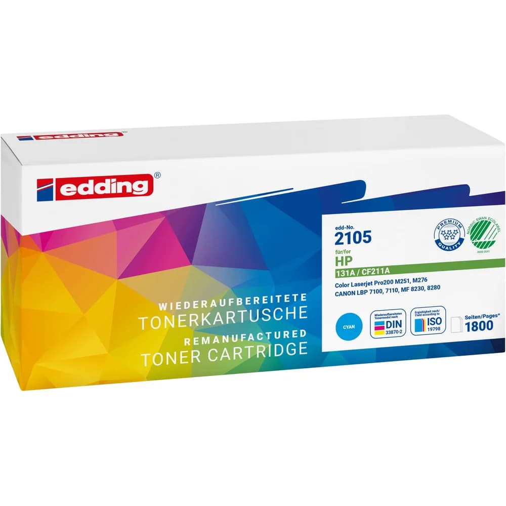 edding Tonerpatrone Toner kompatibel mit HP CF211A cyan