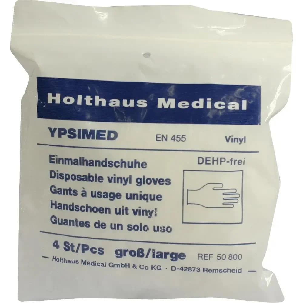 HANDSCHUHE Einmal YPSIMED Vinyl groß 4 St.