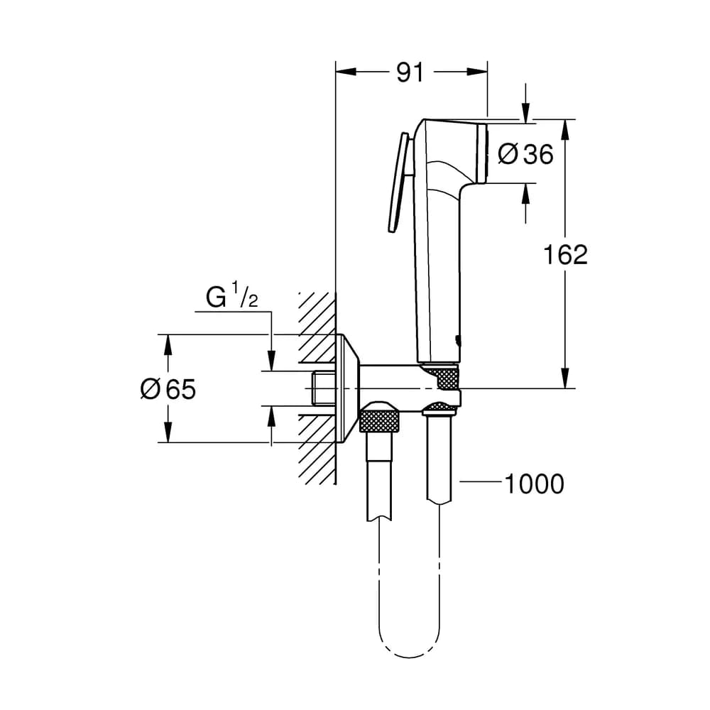 GROHE Tempesta-F Trigger Spray Bidetbrause Chrom 26358000