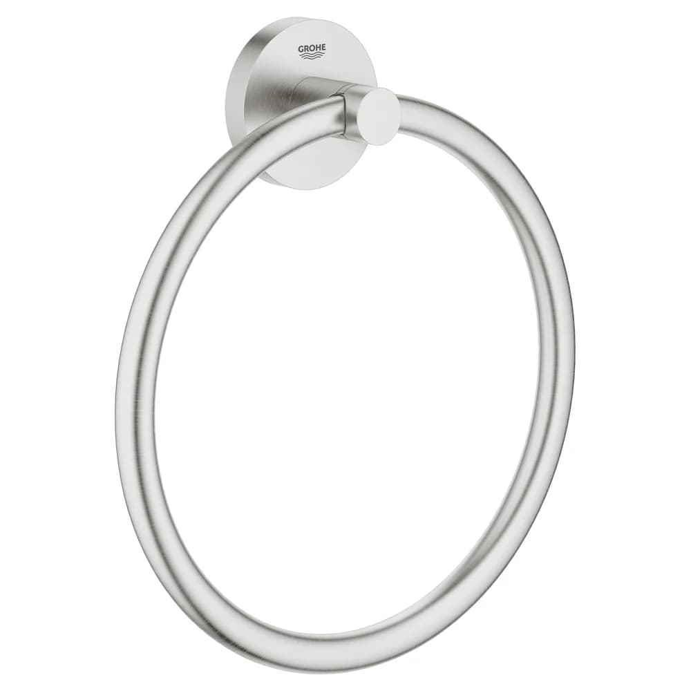 Grohe Essentials Handtuchring 40365DC1 supersteel, verdeckte Befestigung